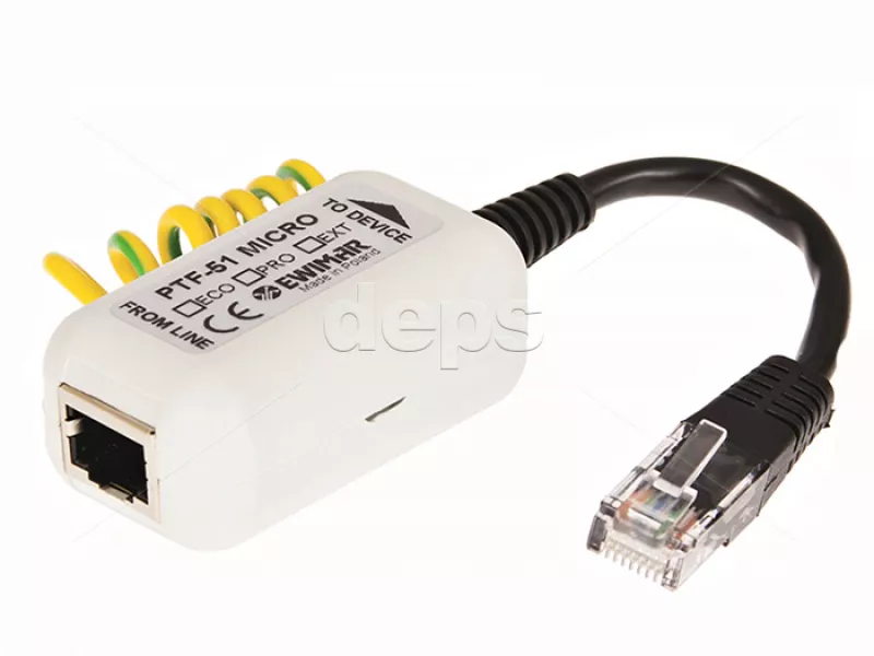 1 кан. FE грозозащита Ewimar PTF-51-ECO/PoE/Micro v2