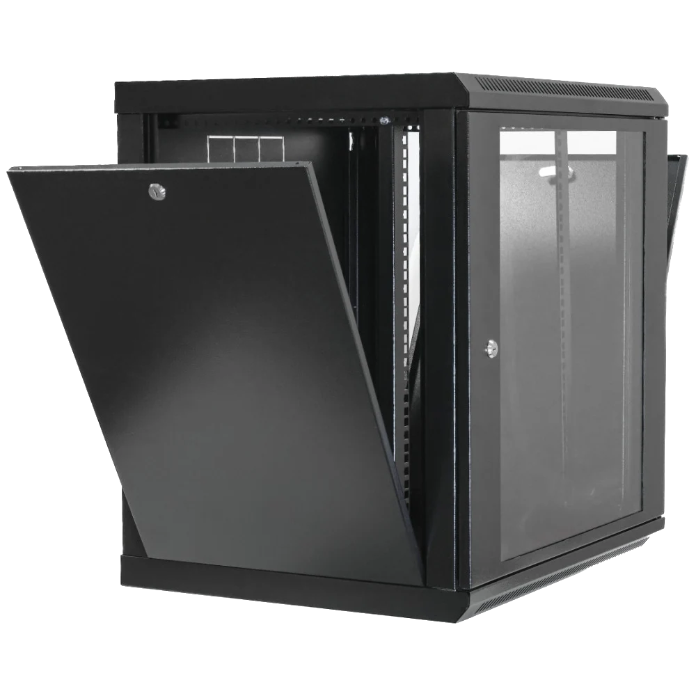 19"12U, 600х600х640мм акрилове скло, чорна