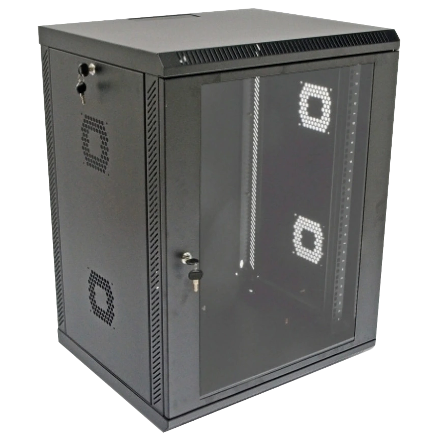 19"15U, 600х600х773 акриловое стекло, черная