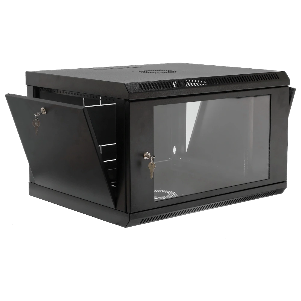 19" 6U, 600x400x373мм акрилове скло, чорна