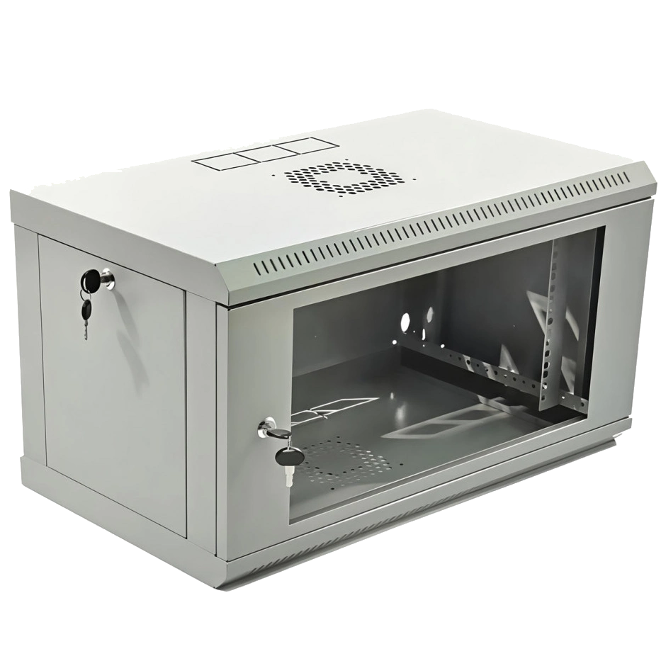 19" 6U, 600x400x373мм акриловое стекло, серый