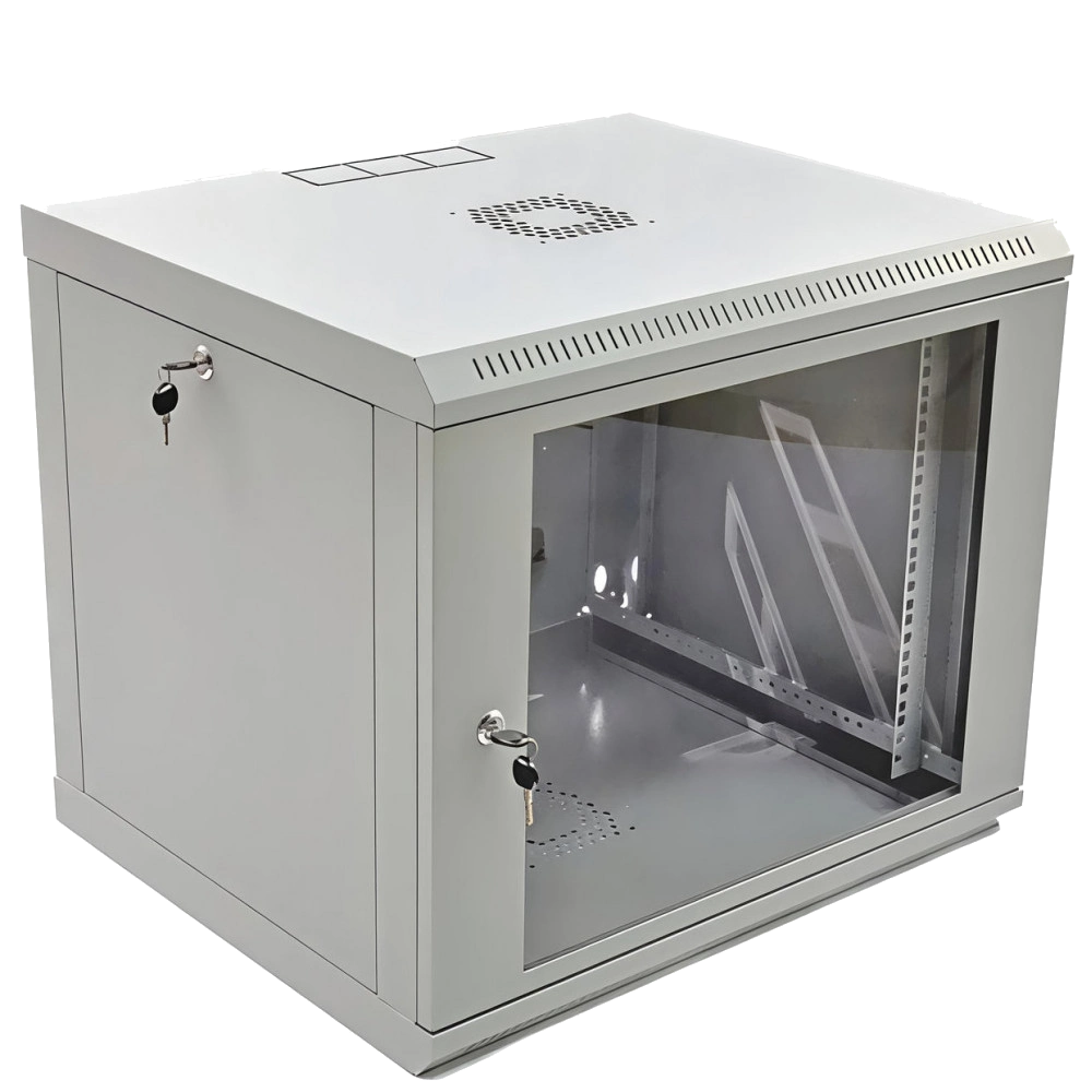 19" 9U 600x600x507мм акрилове скло сіра