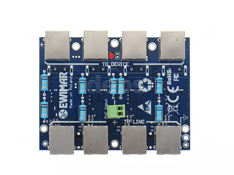 4-кан. FE грозозахист Ewimar PTF-54-PRO/InPoE (з введенням POE)