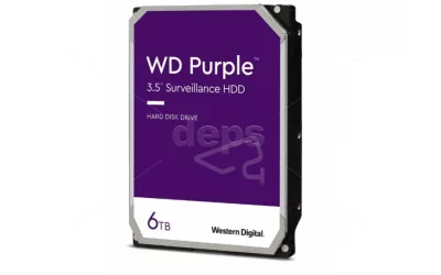 6TB жорсткий диск Western Digital cерії Purple для відеоспостереження (3.5" SATA III) WD64PURZ