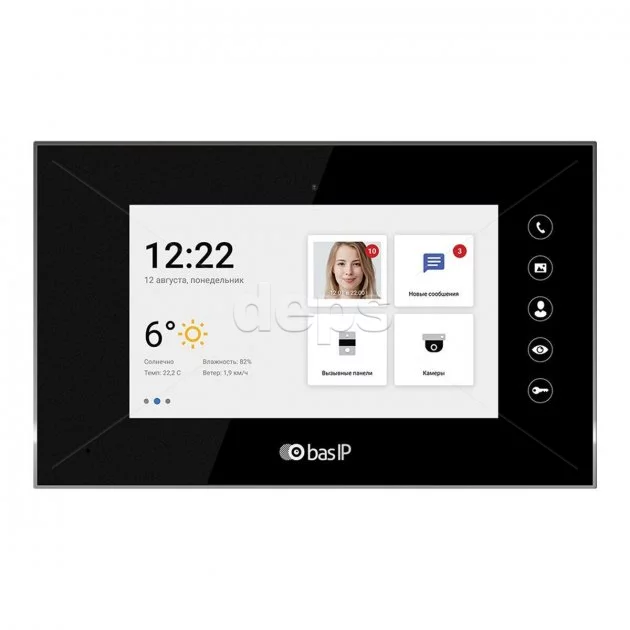 7" SIP-відеомофон Bas-IP AQ-07LA AQ-07LA Black