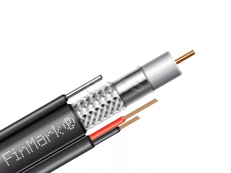 Абонентський коаксіальний кабель FinMark F5967BVM-2x0.75 POWER з додатковими струмоведучими провідниками