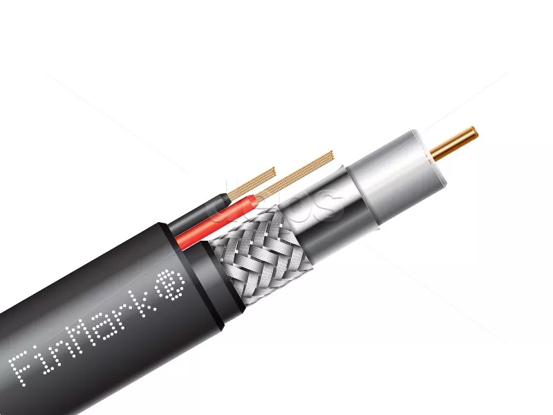 Абонентський коаксіальний кабель FinMark F690BV-2x0.75 POWER РVС з додатковими струмоведучими провідниками