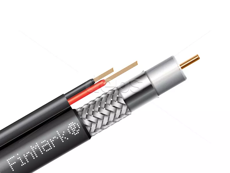 Абонентський коаксіальний кабель  FinMark F690BVcu-2x0.75 POWER з додатковими струмоведучими провідниками