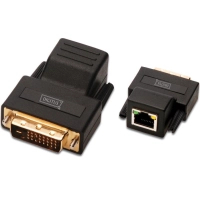 Адаптер DVI extender 70m 800x600/50m 1920x120060Hz CAT 5e/6 black Digitus (DS-54101)