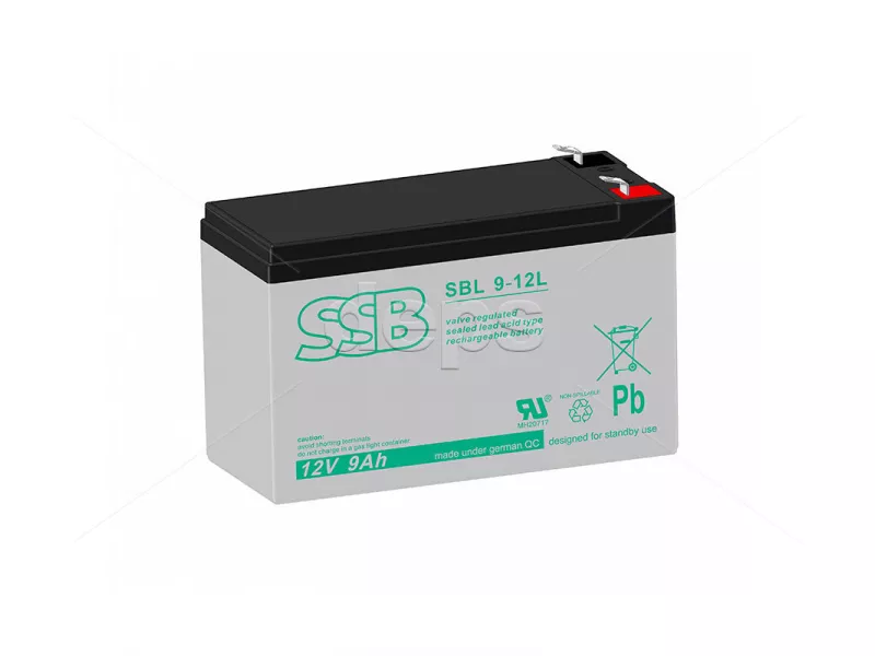 AGM cвинцево-кислотний акумулятор SSB SBL 9-12L (12V 9Ah)