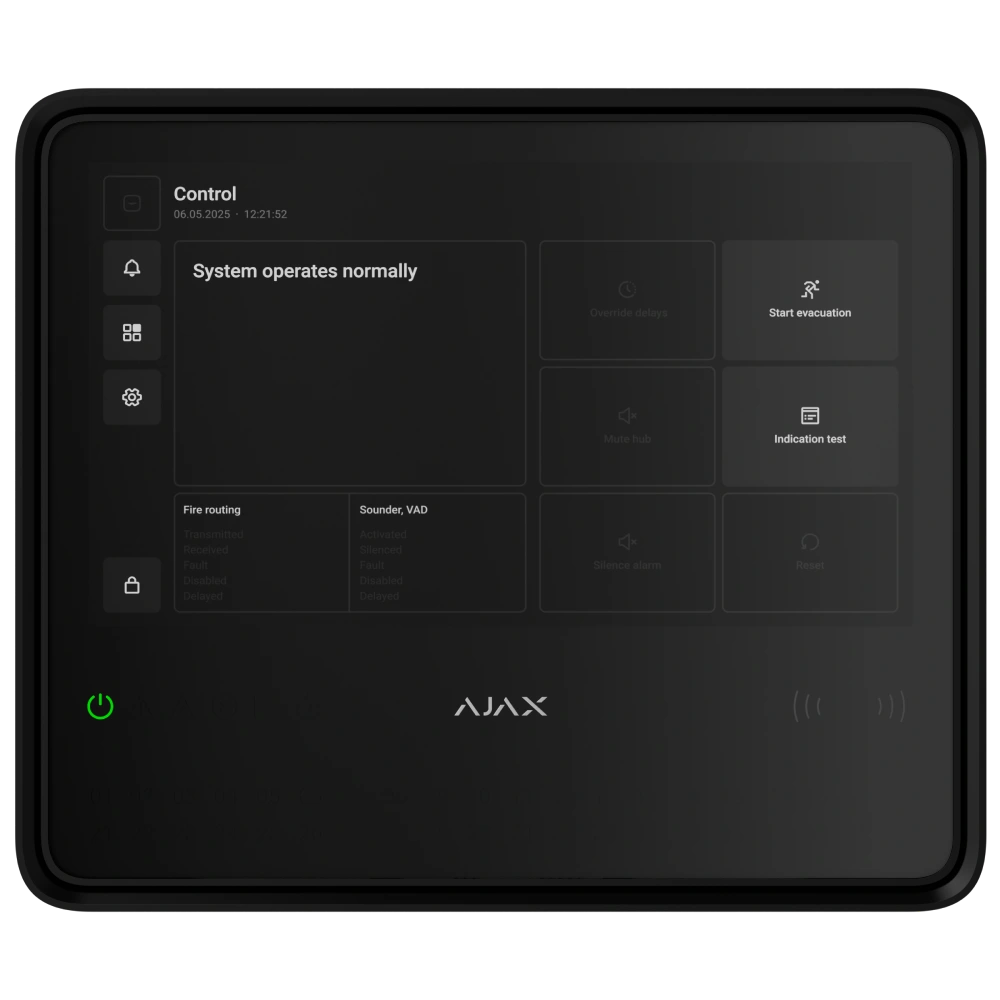 Ajax EN54 Fire Hub black