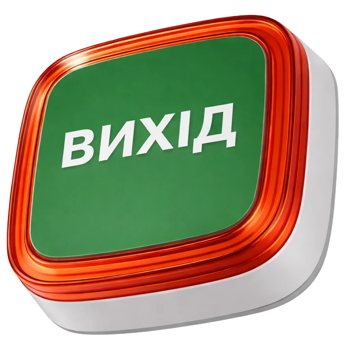 Ajax EN54 FireProtect (VAD) white пожежний світловий "ВИХІД"