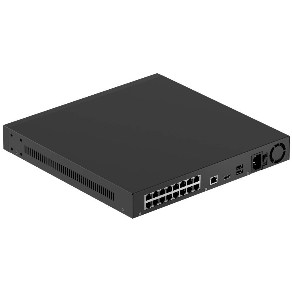 Ajax NVR H2D16PAC (16ch) black HDMI 4K 16Тб PoE
