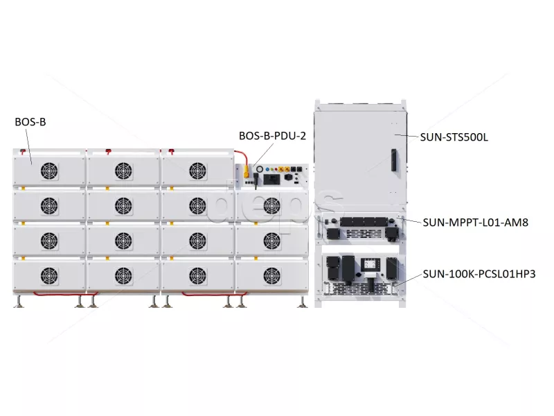 Аккумуляторный кластер 215 kWh базе Deye BOS-B-Pack14.3 (PCS+STS+MPPT)