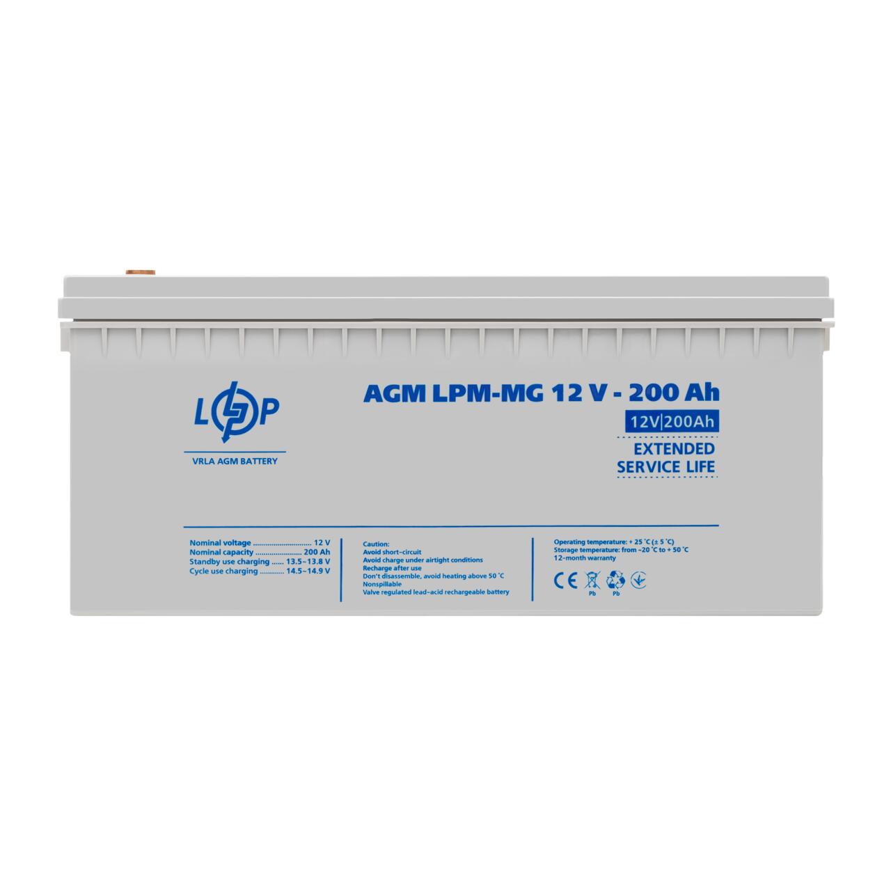 Акумулятор мультигелевий LPM-MG 12V - 200 Ah