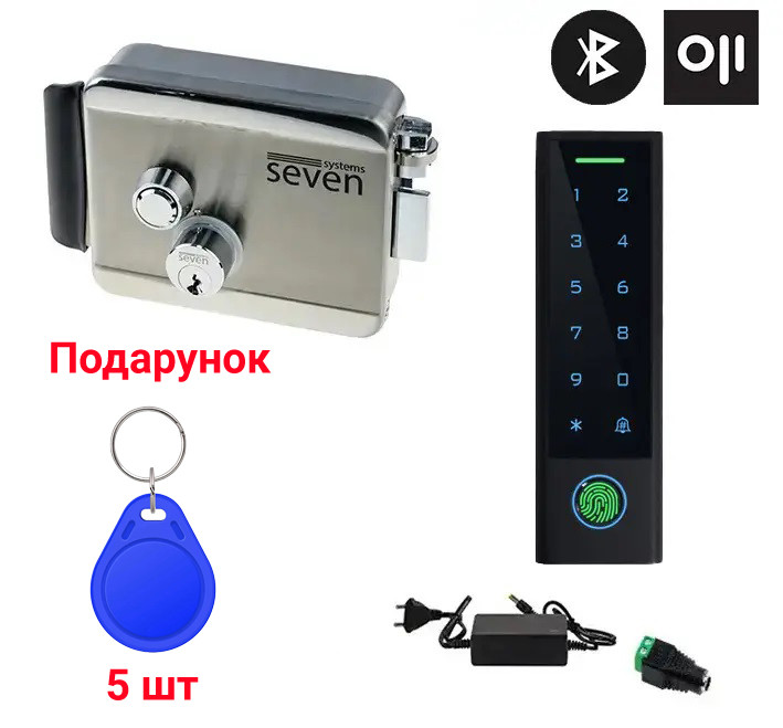 Біометричний Smart комплект контролю доступу із електромеханічним замком SEVEN KA-7825