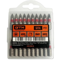 Біта для шуруповерта GTM PZ1, 25мм, 20шт. (SB-Z1-25K)