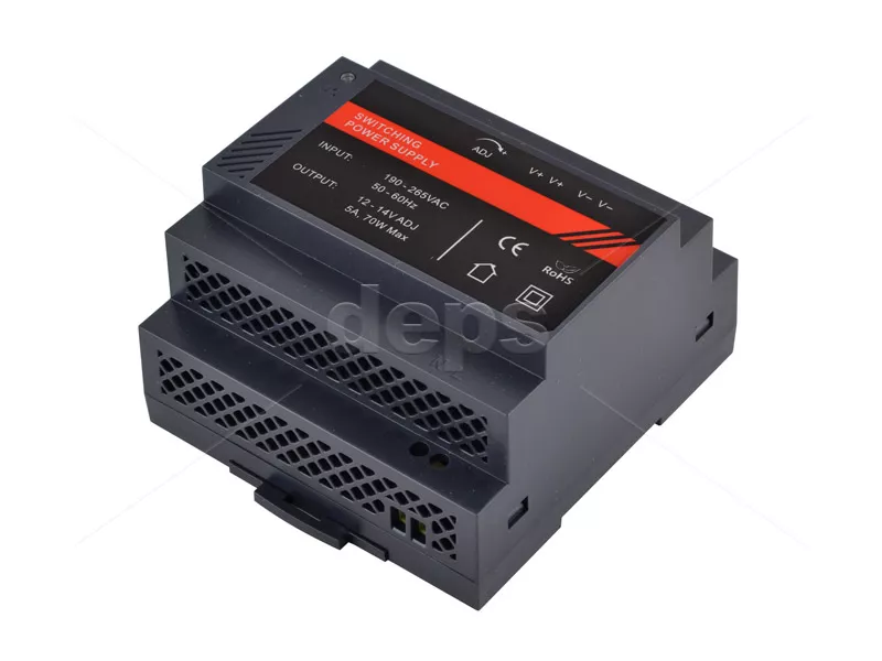 Блок живлення 12В/5A на DIN-рейку FoxGate PS-1205-02-DIN ( 60 Вт | 2 кан)