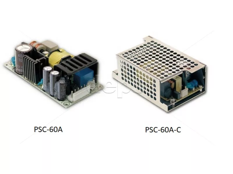 Блок живлення Mean Well PSC-60A/PSC-60A-C з функцією UPS (34.5 Вт, струм заряду 1.5А/зовнішня АКБ 12В)