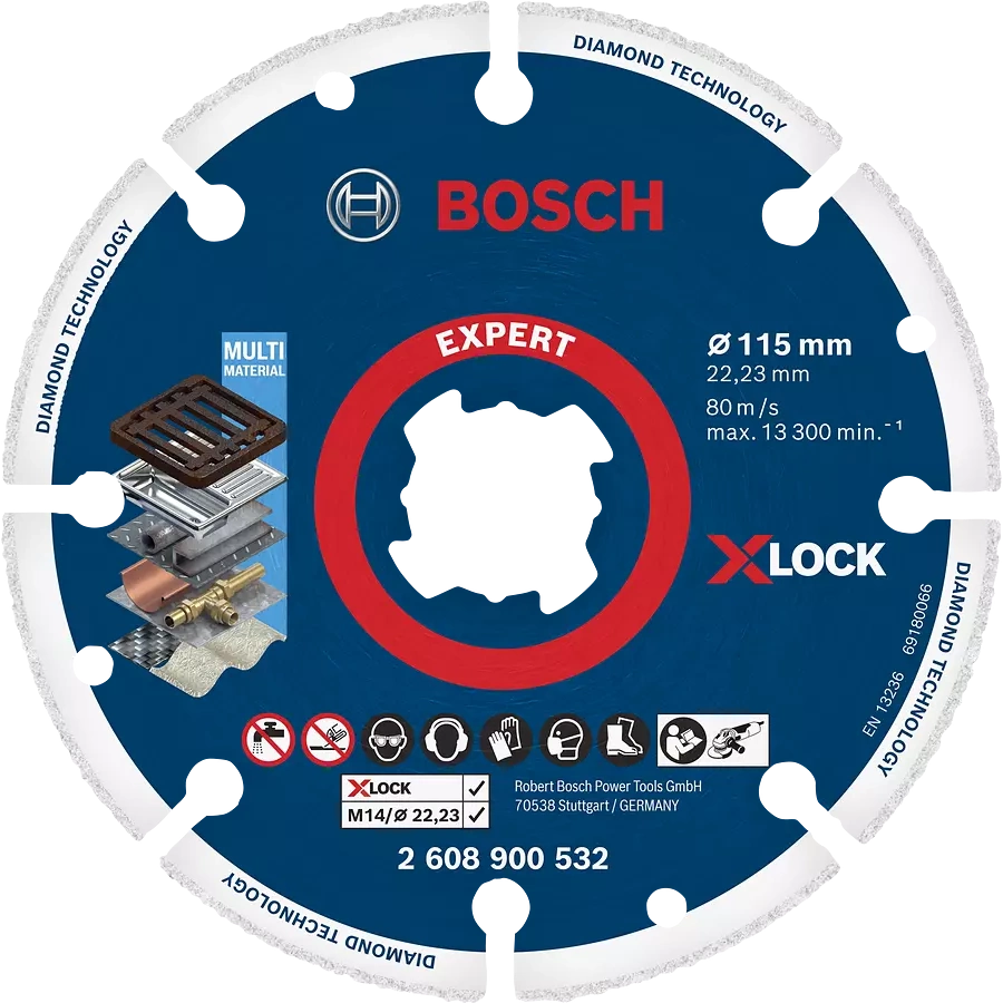 Bosch EXPERT Diamond Metal Wheel X-LOCK, 115 x 22,23 мм