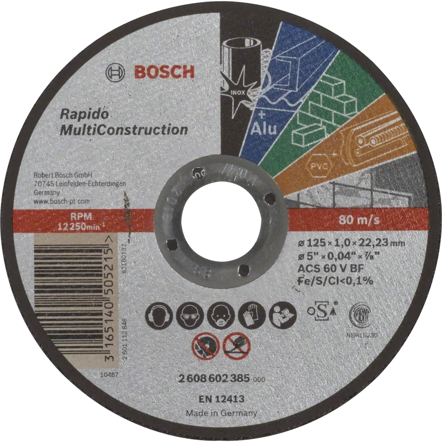 Bosch Multi Construction Rapido 125x1.0x22.2