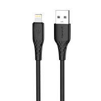 Дата кабель USB 2.0 AM to Lightning 1.0m 3A textured PVC black ColorWay (CW-CBUL094-BK)