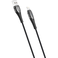 Дата кабель USB 2.0 AM to Lightning 1.0m Smart Chipset Auto Power-off NB145 black XO (6920680869558)