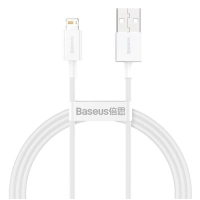 Дата кабель USB 2.0 AM to Lightning 1.5m Superior Fast Charging 2.4A white Baseus (CALYS-B02)
