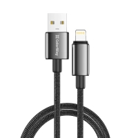 Дата кабель USB 2.0 AM to Lightning 2.0m 3A zinc alloy braided black ColorWay (CW-CBUL099-BK)
