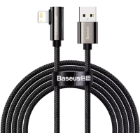 Дата кабель USB 2.0 AM to Lightning 2.0m CALCS 2.4A 90 Legend Series Elbow Black Baseus (CALCS-A01)