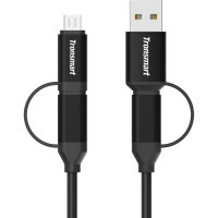 Дата кабель USB 2.0 AM to Lightning + Micro 5P + USB-C 1.0m black Tronsmart (250290)