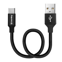 Дата кабель USB 2.0 AM to USB-C 0.25m black ColorWay (CW-CBUC048-BK)