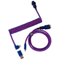 Дата кабель USB 2.0 AM to USB-C 1.08m Premium Coiled Aviator Angled purple Keychron (CAB3_KEYCHRON)