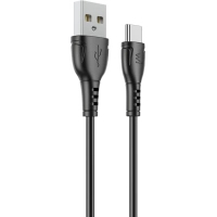 Дата кабель USB 2.0 AM to USB-C 1.0m PVC black Wibrand (WI.DC/BO1B-UC)