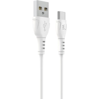 Дата кабель USB 2.0 AM to USB-C 1.0m PVC white Wibrand (WI.DC/BO1W-UC)