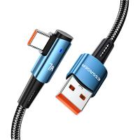 Дата кабель USB 2.0 AM to USB-C 2.0m 100W 90° corner blue Essager (EXCWT7A-CGA03-P)