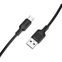 Дата кабель USB 2.0 AM to USB-C 2.0m silicone black BOROFONE (6941991115509)