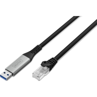 Дата кабель USB AM to RJ45 Ethernet 3.0m CAT 6A S/FTP 1Gbps LSZH Digitus (AK-300600-030-S)