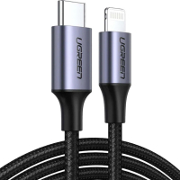 Дата кабель USB-C to Lightning 1.0m 3A 60W US304 black Ugreen (60759)