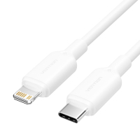 Дата кабель USB-C to Lightning 1.0m 3A white Vention (LAJWF)