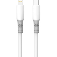 Дата кабель USB-C to Lightning 1.0m PD30W liquid silicone white ColorWay (CW-CBPDCL093-WT)
