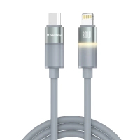 Дата кабель USB-C to Lightning 1.0m PD30W warm light gray ColorWay (CW-CBPDCL092-GR)