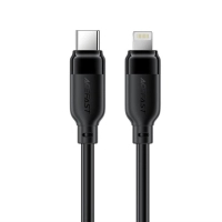 Дата кабель USB-C to Lightning 1.2m 30W TPU black Acefast (6974316286196)