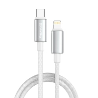 Дата кабель USB-C to Lightning 2.0m PD30W zinc alloy braided white ColorWay (CW-CBPDCL099-WT)