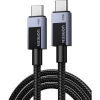 Дата кабель USB-C to USB-C 0.5m PD60W 3A braided L524 gray Ugreen (55764)