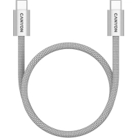 Дата кабель USB-C to USB-C 1.0m 60W Magnet Braided Light Grey Canyon (CND-CCMG60AB15LG)