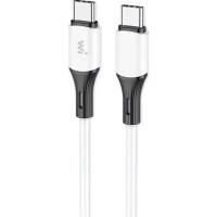 Дата кабель USB-C to USB-C 1.0m 60W silicone white Wibrand (WI.DC/MA1W-CC)