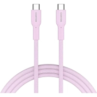 Дата кабель USB-C to USB-C 1.0m OnWire 60CL C-C 60W COLOR Braided 1m Pink Canyon (CND-CCAP60AB10PK)