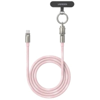 Дата кабель USB-C to USB-C 1.2m 60W pink Ugreen (35510)