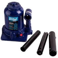 Домкрат Vitol DB-20002C/TF0202, телескопічний, гідравлічний, 2т, 2 циліндри, min 150мм, max 370мм (DB-20002C)